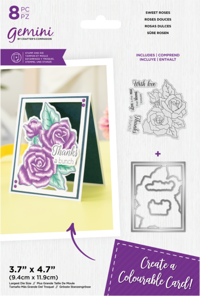 Gemini - Stamp & Dies -  Sweet Roses  - Stempel & Stanze 