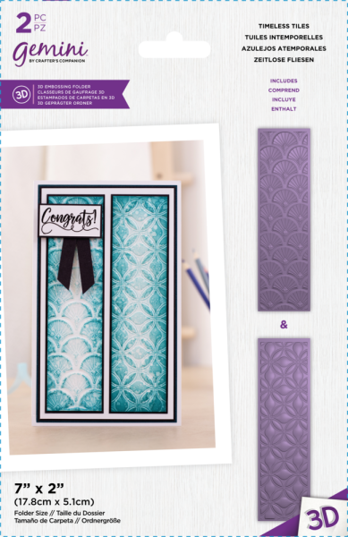 Gemini - 3D Embossing Folder -  Timeless Tiles  - 3D Prägefolder - Zeitlose Fliesen