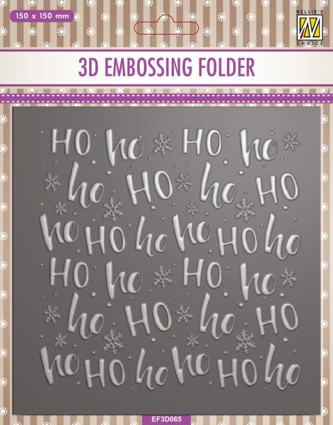 Nellie Snellen - 3D Embossing Folder - "  Hohoho  " - Prägefolder