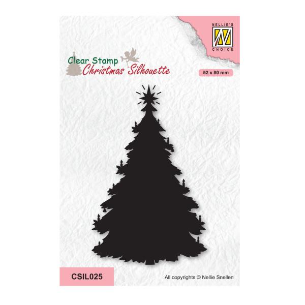 Nellie's Choice - Silhouettes Clear Stamp - "  Christmas Tree " - Stempel