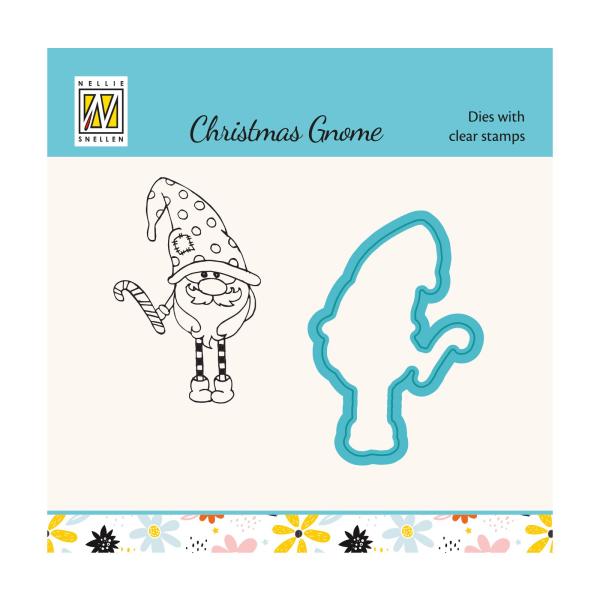 Nellie's Choice - Dies & Stamp Set - " Candystick " - Stanze & Stempel