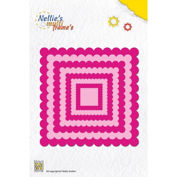 Nellie's Choice - Multiframe Dies - "  Wavy Square " - Stanze