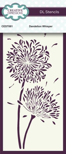 Creative Expressions - DL Stencil - Slimline Stencil -  Dandelion Whisper  - Schablone