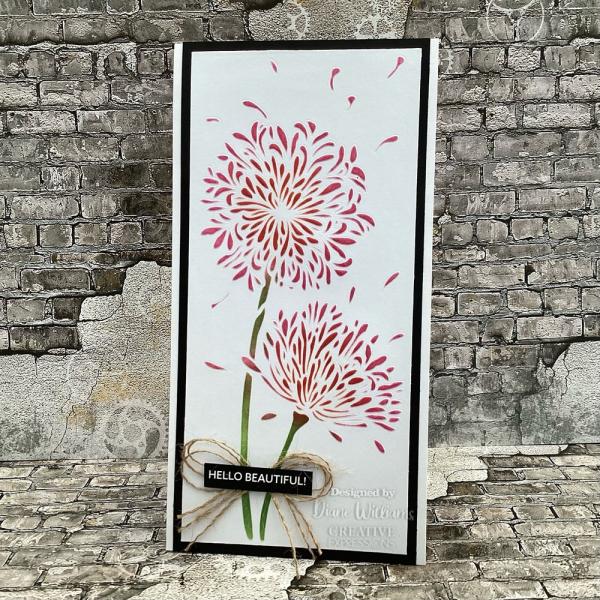 Creative Expressions - DL Stencil - Slimline Stencil -  Dandelion Whisper  - Schablone