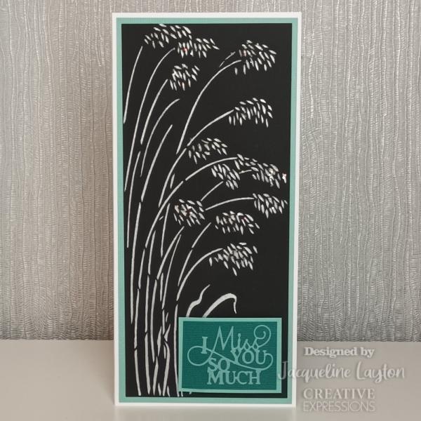 Creative Expressions - DL Stencil - Slimline Stencil -  Wild Oat Grass  - Schablone