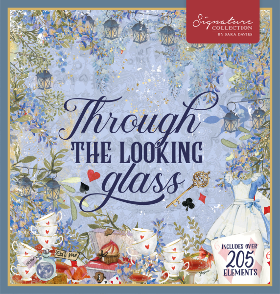 Crafters Companion - Sara Signature Collection -  Box Through the Looking Glass - Bastelkit - Alice im Wunderland