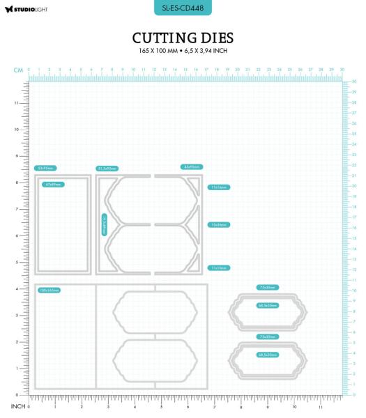 Studio Light - Dies -  Zig-Zag Card Shape  - Stanze