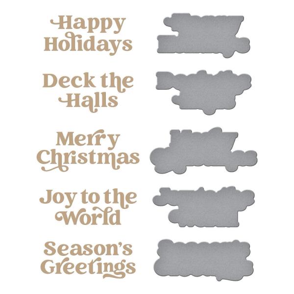 Spellbinders Hotfoil Plate - Joyful Christmas Sentiments Glimmer