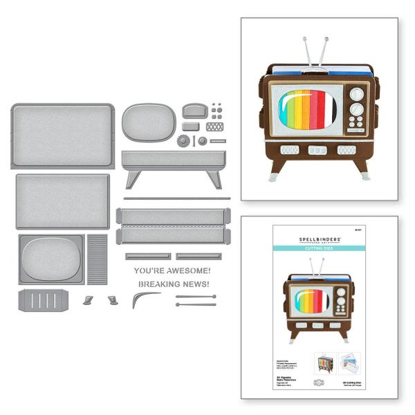 Spellbinders 3D Die "3D Vignette Retro Television "