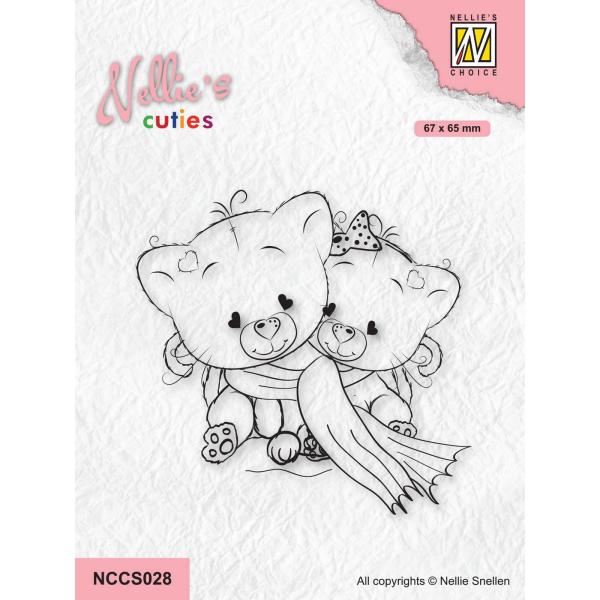 Nellie's Choice - Nellie´s Cuties Clear Stamp - " Cosily Under A Warm Scarf " - Stempel