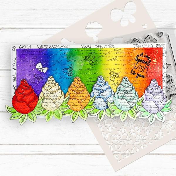 Polkadoodles  - Colour & Create - Craft Stamps - Clear Stamps - " Butterfly Wish  " - Stempel