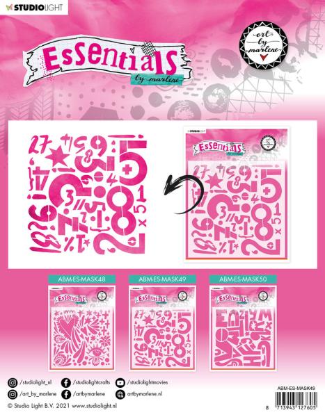 Art By Marlene - Essentials Mask - "  Nummerically  " - Stencil - Schablone