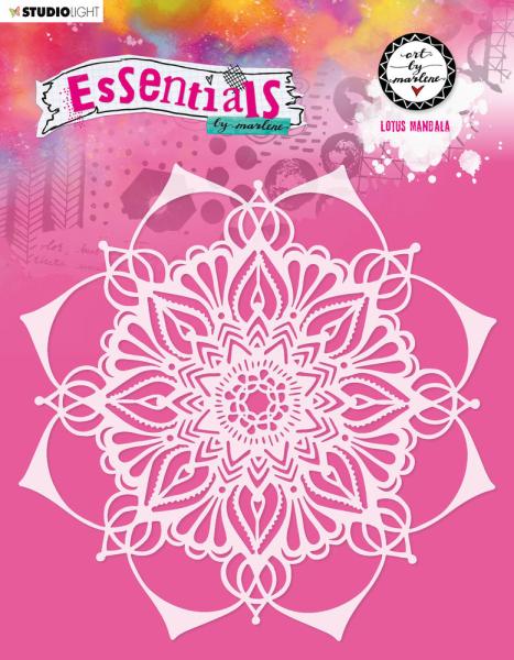 Art By Marlene - Essentials Mask - "  Lotus Mandala  " - Stencil - Schablone