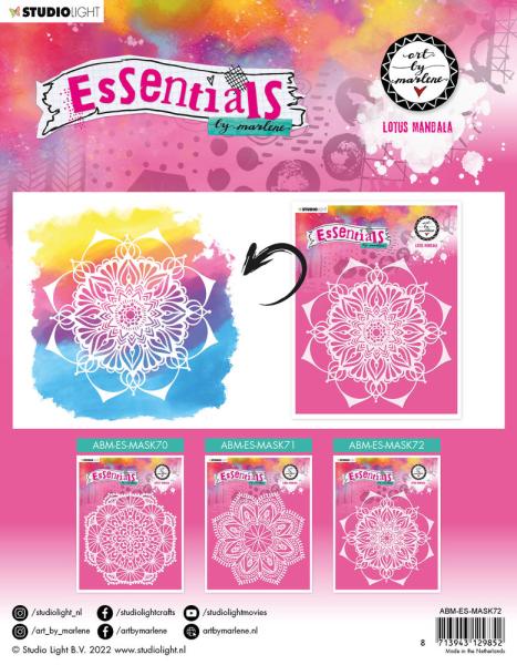 Art By Marlene - Essentials Mask - "  Lotus Mandala  " - Stencil - Schablone