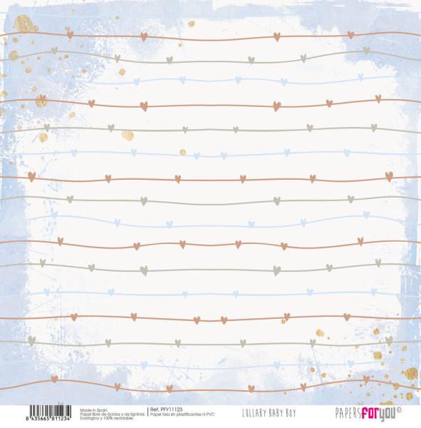 Papers For You - Paper Pack Canvas -  Lullaby Baby Boy  - 30,5x31 cm 