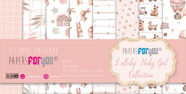 Papers For You - Paper Pack Canvas - Lullaby Baby Girl  - 30,5x31 cm 