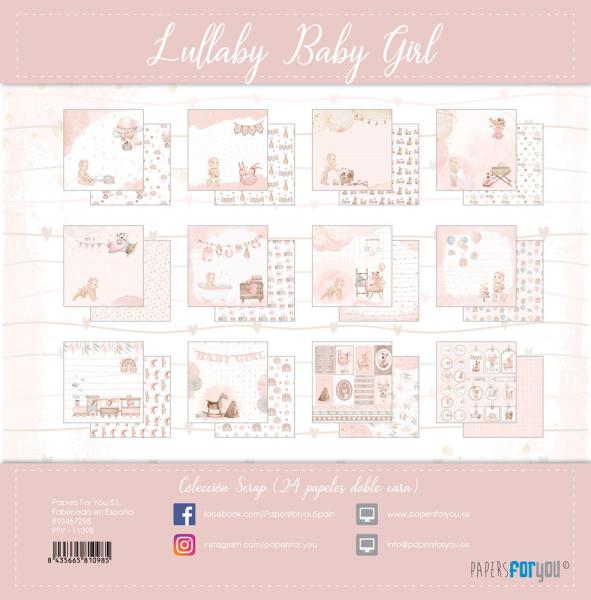 Papers For You - Scrap Paper Pack - Lullaby Baby Girl  - 8x8 Inch 