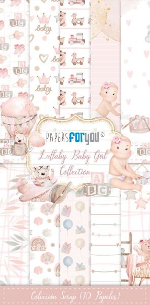 Papers For You - Paper Pack - Lullaby Baby Girl - 6x12 Inch 