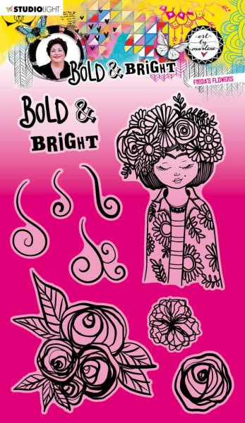 Art By Marlene - Bold & Bright Clear Stamp -  Frida's Flowers  - Stempel