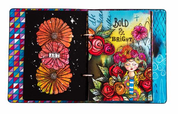 Art By Marlene - Bold & Bright Clear Stamp -  Frida's Flowers  - Stempel