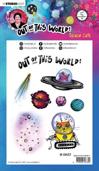 Art By Marlene - Out of This World  Clear Stamp -  Space Cats  - Stempel