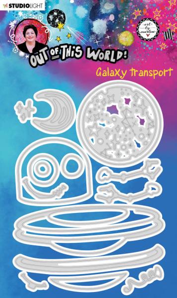 Art By Marlene - Out of This World  Cut & Emboss Dies - Galaxy Transport  - Stanz- und Prägeschablone