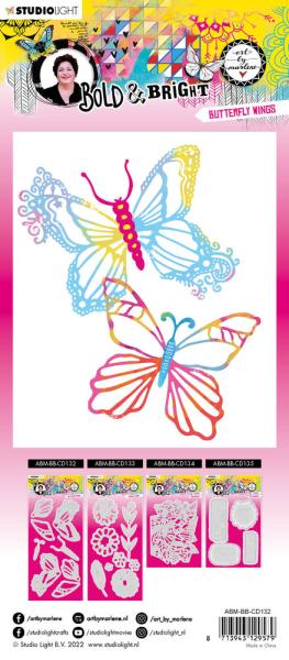 Art By Marlene - Bold & Bright Cut & Emboss Dies - Butterfly Wings  - Stanz- und Prägeschablone