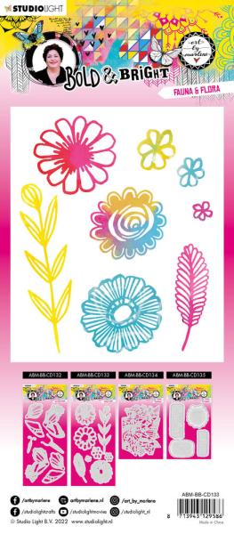 Art By Marlene - Bold & Bright Cut & Emboss Dies - Fauna & Flora  - Stanz- und Prägeschablone