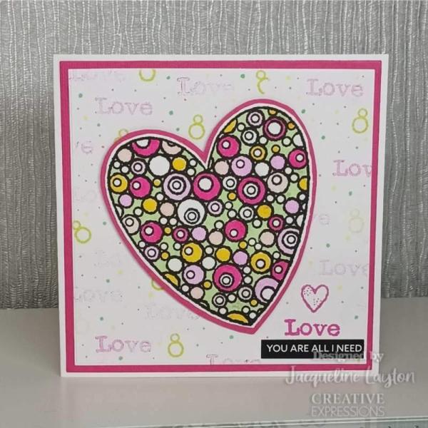 Woodware - Clear Stamps - Bubble Heart  - Stempel 