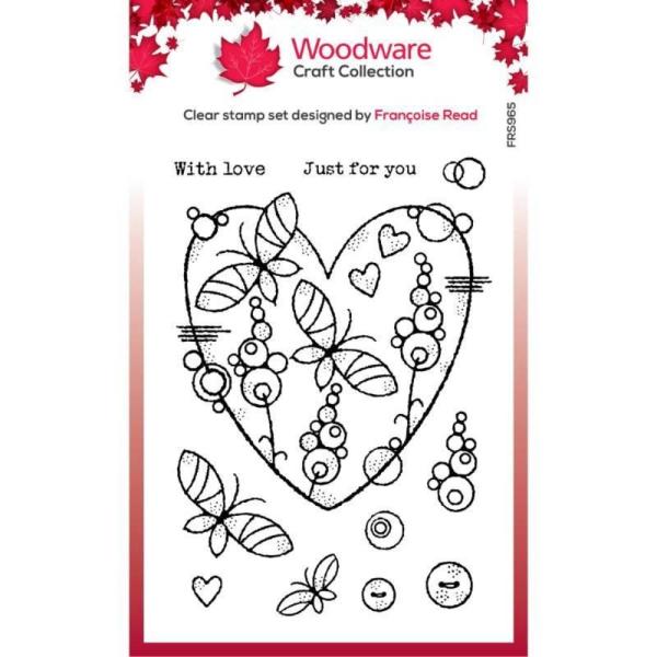 Woodware - Clear Stamps - Butterfly Heart  - Stempel 