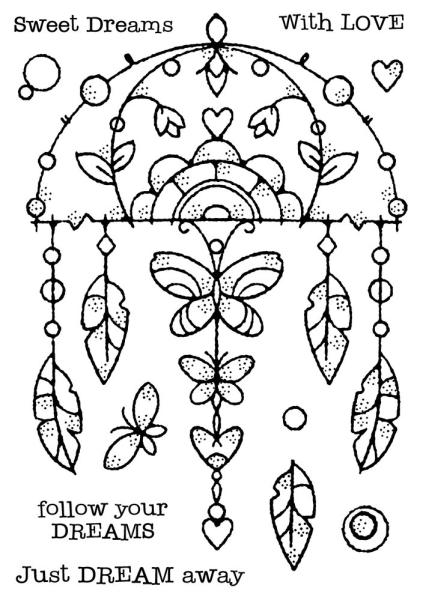 Woodware - Clear Stamps - Garden Dream Catcher  - Stempel 