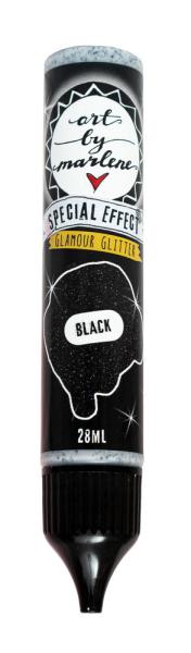 Art By Marlene - Glitzerfarbe - Special Effect Glamour Glitter "Black" 28ml