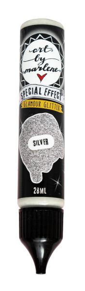 Art By Marlene - Glitzerfarbe - Special Effect Glamour Glitter "Silver" 28ml