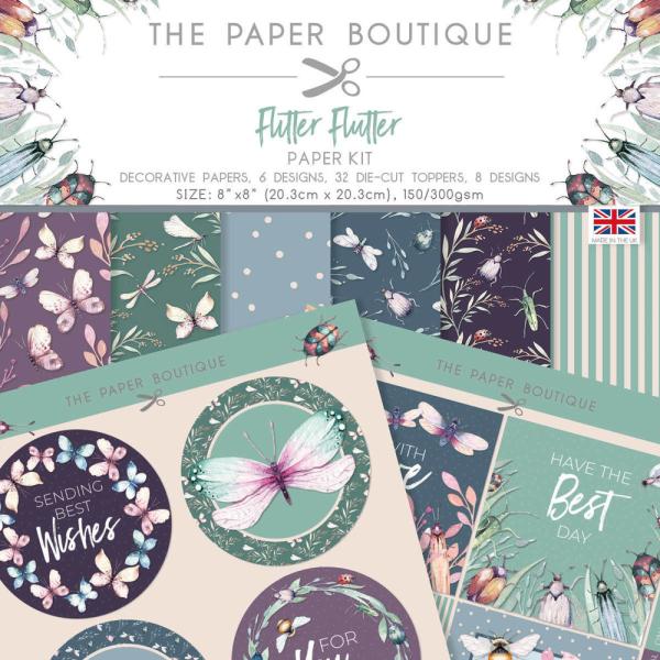 The Paper Boutique - Paper Kit - Flitter Flutter  - Die Cut Toppers - Designpapier 