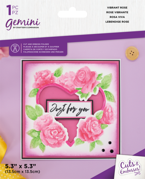 Gemini - Cut and Emboss Folder - Vibrant Rose  - Schneide- und Prägeschablone - Lebendige Rose