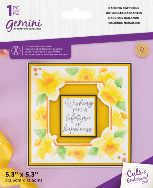 Gemini - Cut and Emboss Folder - Dancing Daffodils  - Schneide- und Prägeschablone - Tanzende Narzissen 