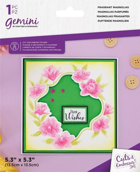 Gemini - Cut and Emboss Folder - Fragrant Magnolias  - Schneide- und Prägeschablone - Duftende Magnolien