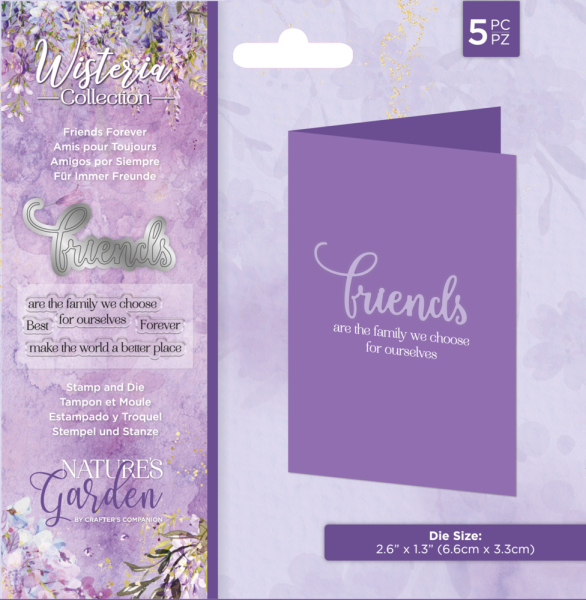 Crafters Companion - Stamp & Dies -Friends Forever  - Stempel & Stanze 