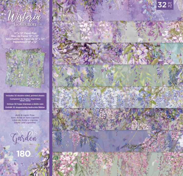 Crafters Companion - Wisteria Collection - 12" Paper Pack