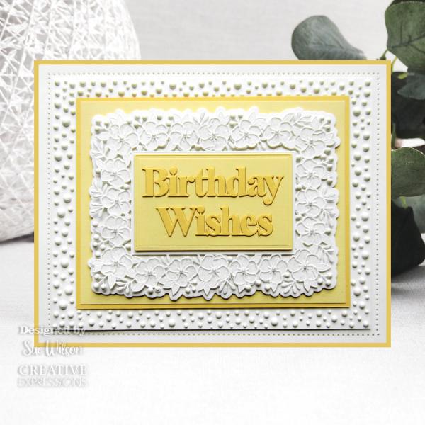 Creative Expressions - Craft Dies -  Block Sentiments Birthday Wishes  - Stanze