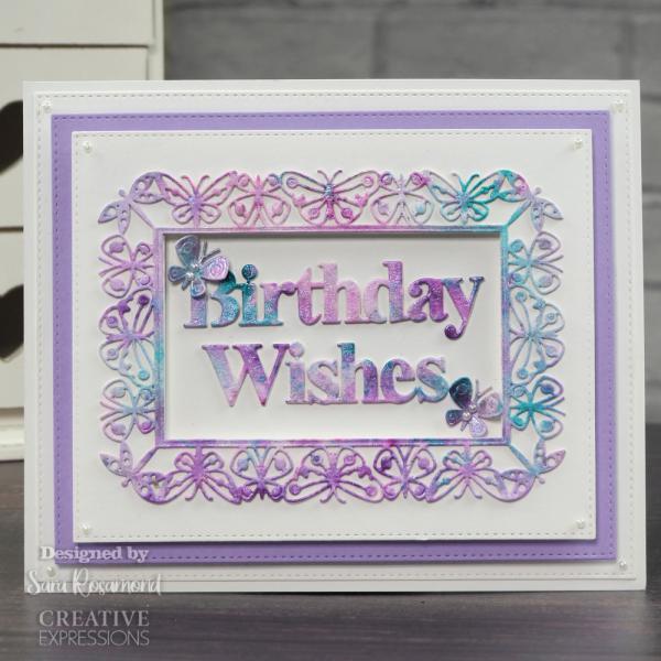 Creative Expressions - Craft Dies -  Block Sentiments Birthday Wishes  - Stanze