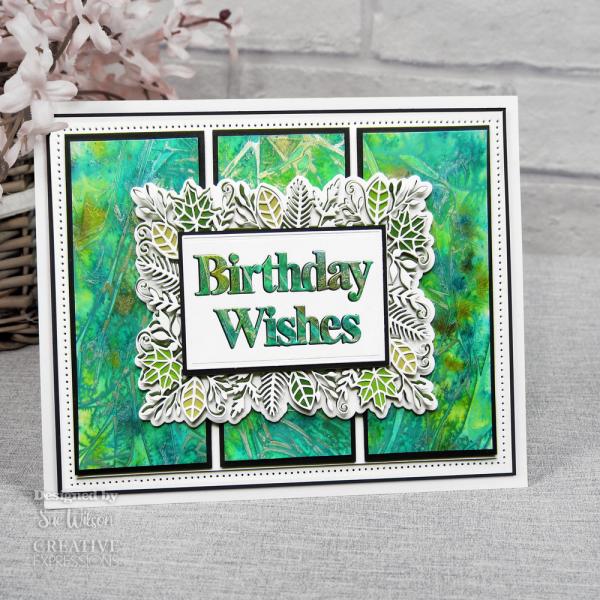 Creative Expressions - Craft Dies -  Block Sentiments Birthday Wishes  - Stanze