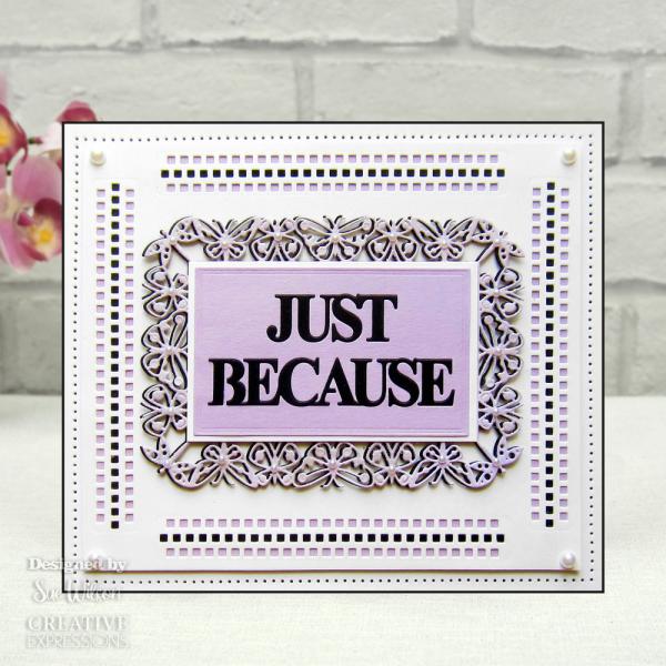 Creative Expressions - Craft Dies -  Block Sentiments Just Because - Stanze