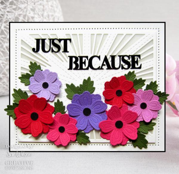 Creative Expressions - Craft Dies -  Block Sentiments Just Because - Stanze