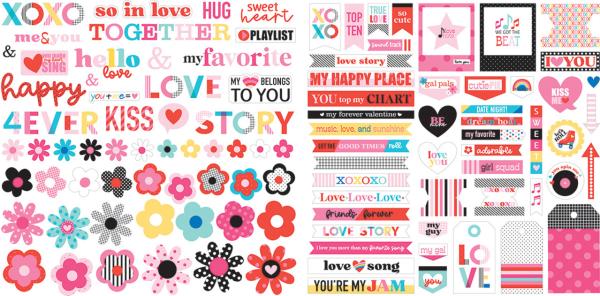 Bella BLVD Our Love Song Ephemera Words Die Cuts