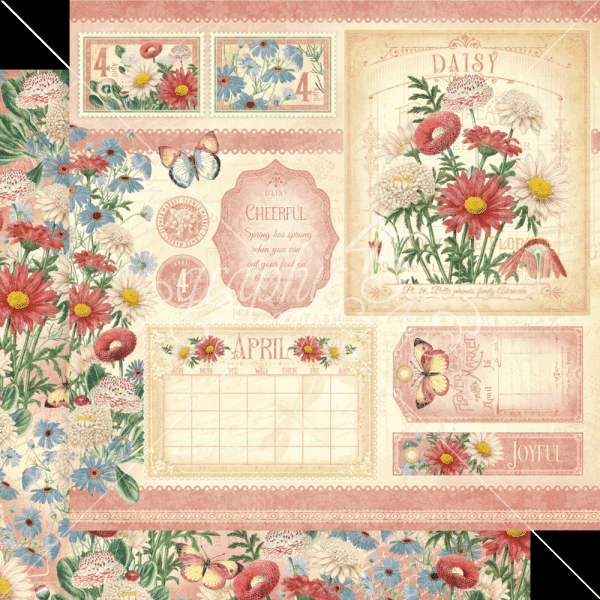 Graphic 45 "Flower Market" 12x12" Collection Pack