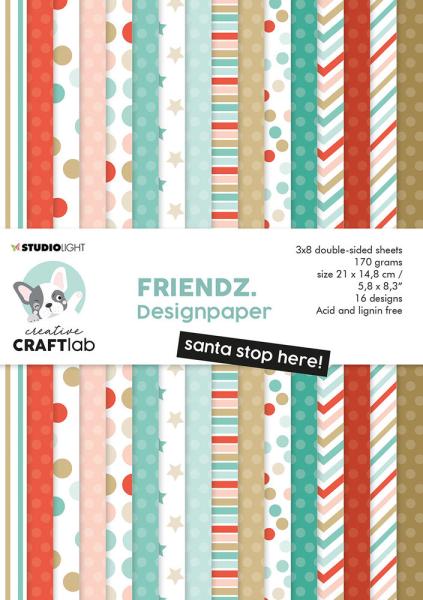 Creative Craft Lab - Studio Light - Paper Pad -  Santa Stop Here!  - Papier Pack 