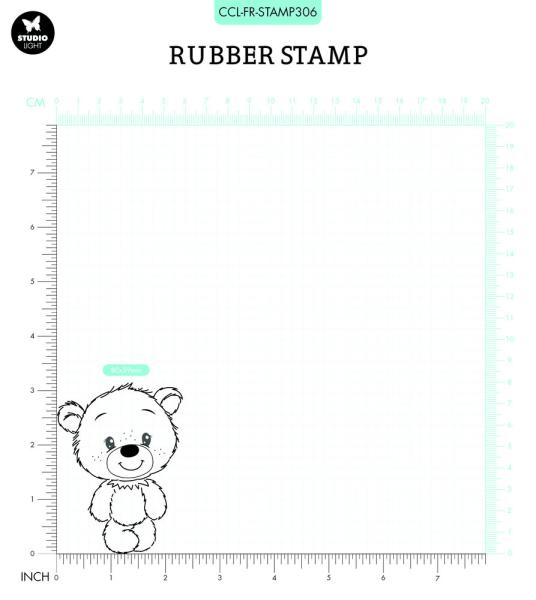 Creative Craft Lab - Studio Light - Rubber Stamp Wooden -  Ted Standing  - Holzstempel 