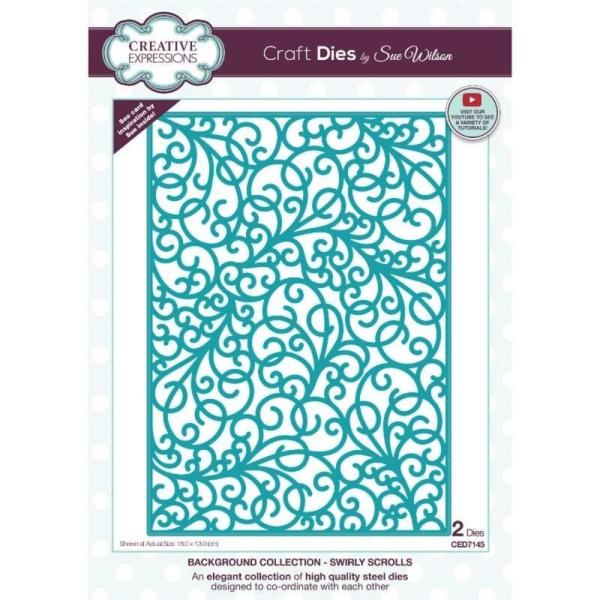 Creative Expressions - Craft Dies -  Background Collection Swirly Scrolls  - Stanze