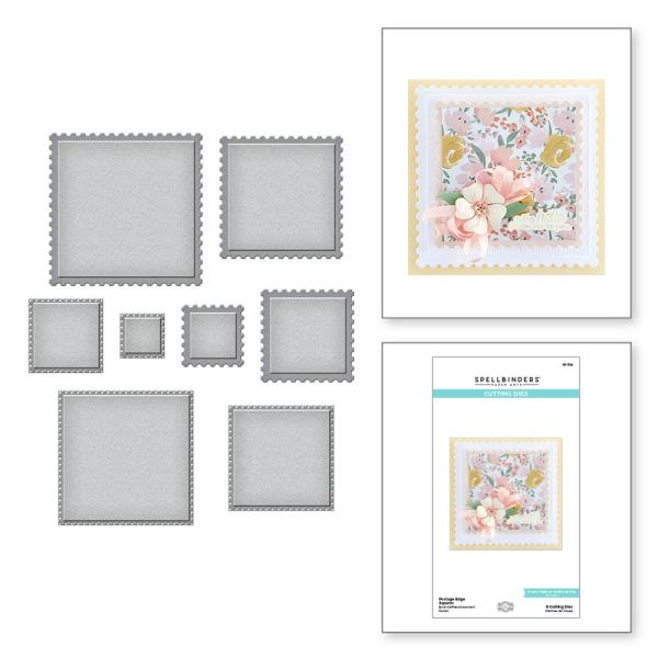 Spellbinders Dies "Postage Edge Squares" Stanzschablonen